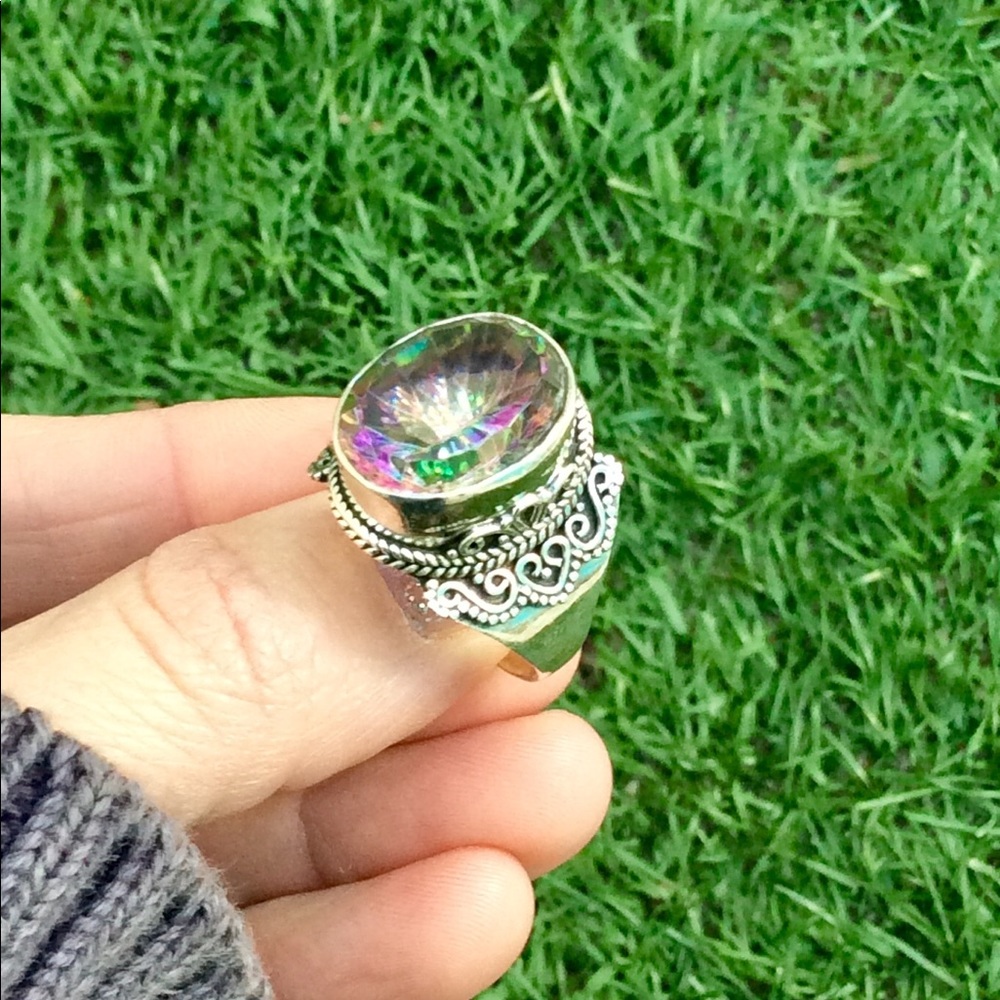 (SOLD)Mystic Topaz Sterling Silver Ring - Picture 5 of 5